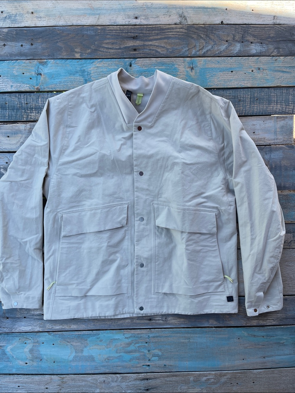Lululemon Lab Men's Large Light Gray Utility Jacket - Casual Lightweight Coat
